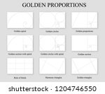 golden proportions set . golden ... | Shutterstock .eps vector #1204746550