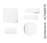 blank sticky papers set empty... | Shutterstock .eps vector #617668370