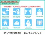 coronavirus preventive signs.... | Shutterstock .eps vector #1676324776