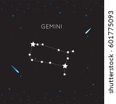 zodiac constellation gemini ... | Shutterstock .eps vector #601775093