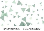 many blue triangles of... | Shutterstock .eps vector #1067858309