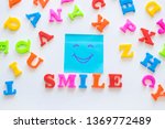 word smile made of colorful... | Shutterstock . vector #1369772489