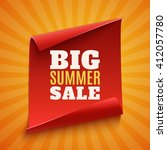 big summer sale poster. red ... | Shutterstock .eps vector #412057780
