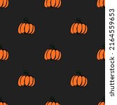 pumpkin pattern. seamless... | Shutterstock .eps vector #2164559653