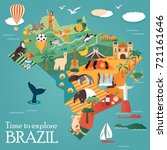Tourist Map Of Brazil With...