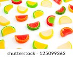 fruit jellies  oranges  lemons  ... | Shutterstock . vector #125099363