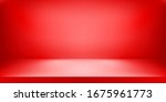 empty red color studio. room... | Shutterstock .eps vector #1675961773