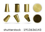 set of golden geometric... | Shutterstock .eps vector #1913636143