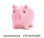 realistic pink pig with shadow. ... | Shutterstock .eps vector #1923654683