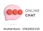 3d realistic chat icon. concept ... | Shutterstock .eps vector #1962602110