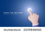 3d beautiful hand presses the... | Shutterstock .eps vector #2039848400