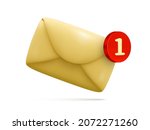 3d realistic yellow mail... | Shutterstock .eps vector #2072271260