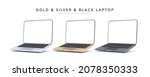 3d realistic set laptops in... | Shutterstock .eps vector #2078350333