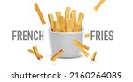 fast food banner with 3d... | Shutterstock .eps vector #2160264089