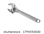 Adjustable spanner isolated on...