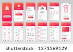 set of ui  ux  gui screens... | Shutterstock .eps vector #1371569129