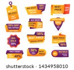 set of retail sale tags.... | Shutterstock .eps vector #1434958010