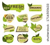 organic food badges set.... | Shutterstock .eps vector #1716505633