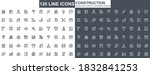 construction thin line icons... | Shutterstock .eps vector #1832841253