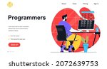 programmers working web banner... | Shutterstock .eps vector #2072639753