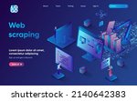 web scraping concept 3d... | Shutterstock .eps vector #2140642383