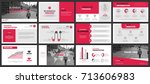 business presentation slides... | Shutterstock .eps vector #713606983