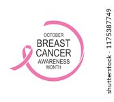 vector image of breast cancer... | Shutterstock .eps vector #1175387749