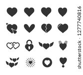 vector set of heart icons. | Shutterstock .eps vector #1277740816