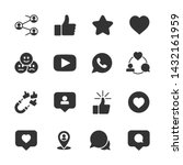 vector set of social networks... | Shutterstock .eps vector #1432161959