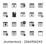 vector set of calendar flat... | Shutterstock .eps vector #2066906243