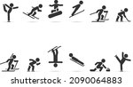 vector set of winter sports.... | Shutterstock .eps vector #2090064883