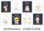 vector poster collection with... | Shutterstock .eps vector #1318112336