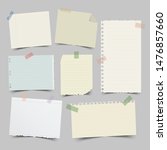 set of different note papers on ... | Shutterstock .eps vector #1476857660