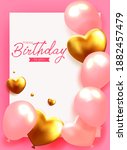 festive happy birthday... | Shutterstock .eps vector #1882457479