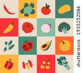 vegetables  organic food poster ... | Shutterstock .eps vector #1935252086