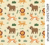 african animals  safari print... | Shutterstock .eps vector #2143172609
