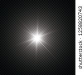 glow light effect. starburst... | Shutterstock .eps vector #1258820743