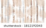 tropical pattern  palm leaves... | Shutterstock .eps vector #1812192043