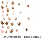 hands with skin color diversity ... | Shutterstock .eps vector #1008648829