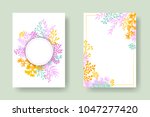 vector invitation cards with... | Shutterstock .eps vector #1047277420