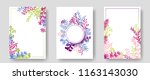 vector invitation cards with... | Shutterstock .eps vector #1163143030