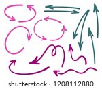 hand drawn diagram arrow icons... | Shutterstock .eps vector #1208112880