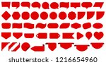 red speech bubbles  empty sale... | Shutterstock .eps vector #1216654960