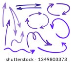 hand drawn diagram arrow icons... | Shutterstock .eps vector #1349803373