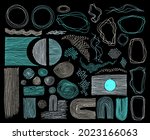 scribble frames  lines and dots ... | Shutterstock .eps vector #2023166063