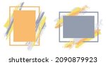 artistic frames with paint... | Shutterstock .eps vector #2090879923