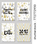 greeting new year cards vector... | Shutterstock .eps vector #772772950