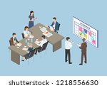 conference  business seminar of ... | Shutterstock .eps vector #1218556630