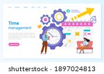 time management webpage... | Shutterstock .eps vector #1897024813