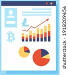 bitcoin with growth graph and... | Shutterstock .eps vector #1918209656